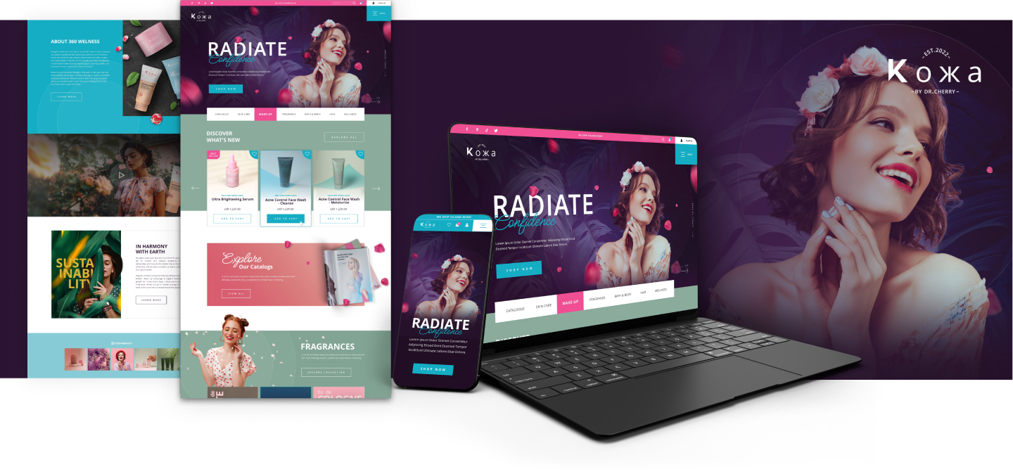 e commerce website design sri lanka koxa desktop