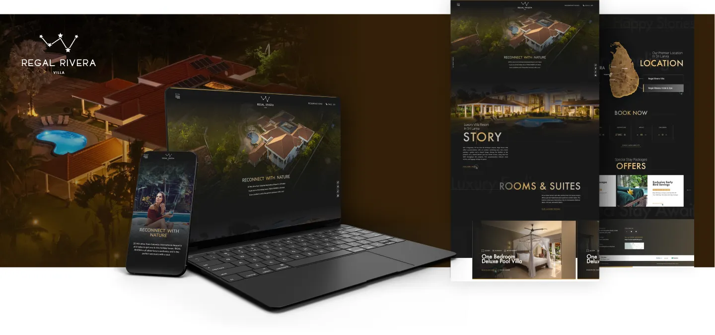 hotel website design regal river