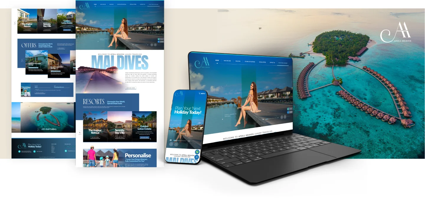 travel website design