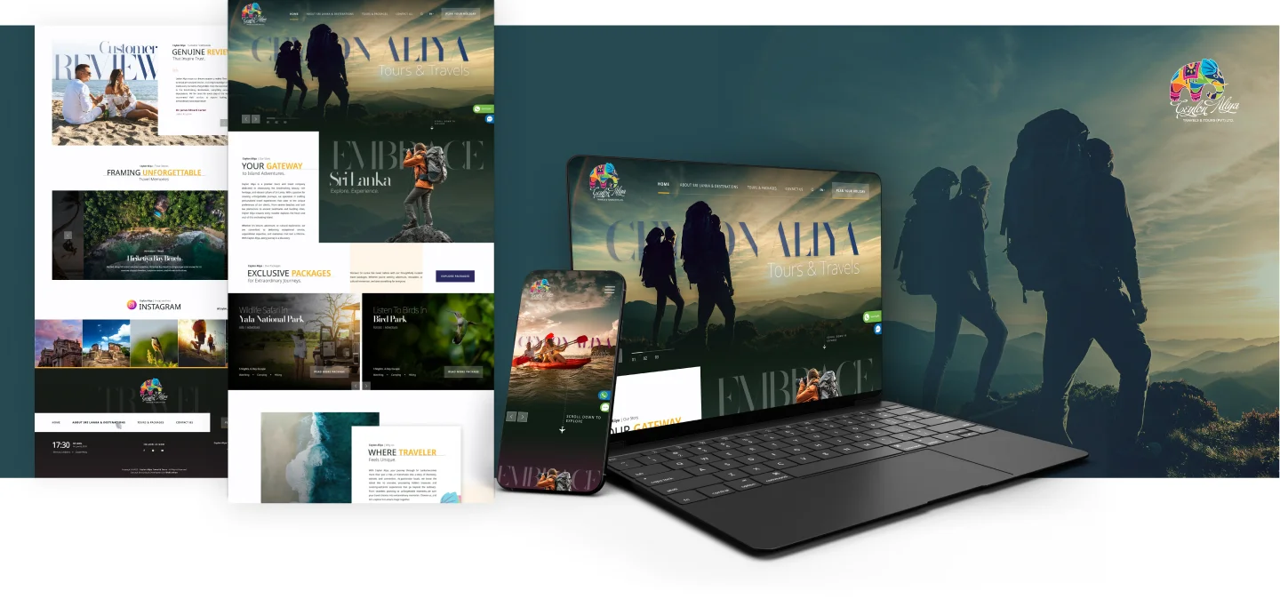 travel website design