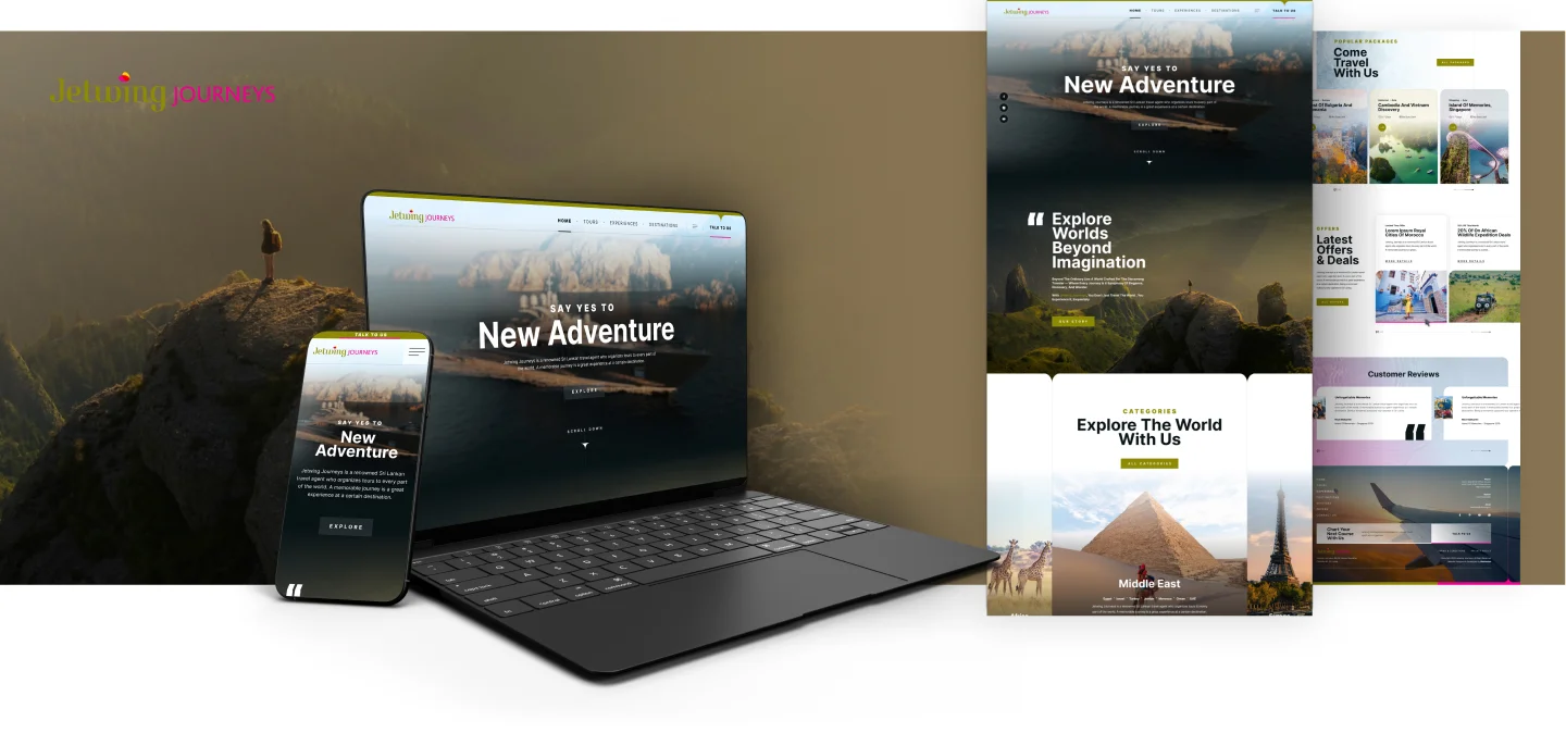 travel website design